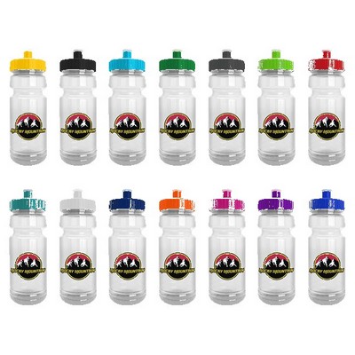 Wheely 24oz Transparent Bike Bottle w/Push-Pull Lid