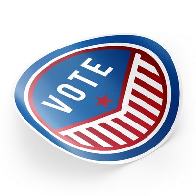 1" dia. Kwik-Ship White Vinyl Screen Print Circle Decal