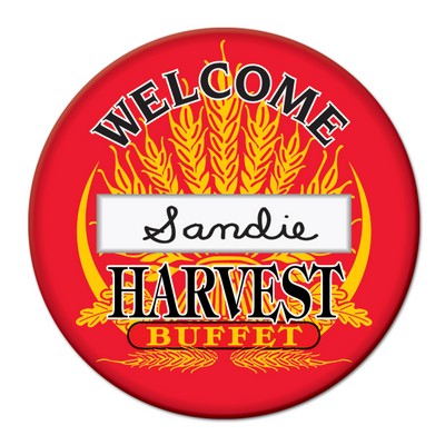 3" Round Window Button with Safety Pin Back