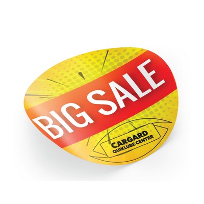 2" dia. Kwik-Ship White Vinyl Digital Print Circle Decal