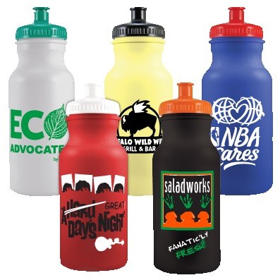 20 Oz. Colored Bike Bottle w/Push Pull Cap