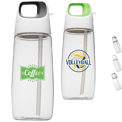27 oz. Easycarry Accent Cube Sports Water Bottles w/ Straw
